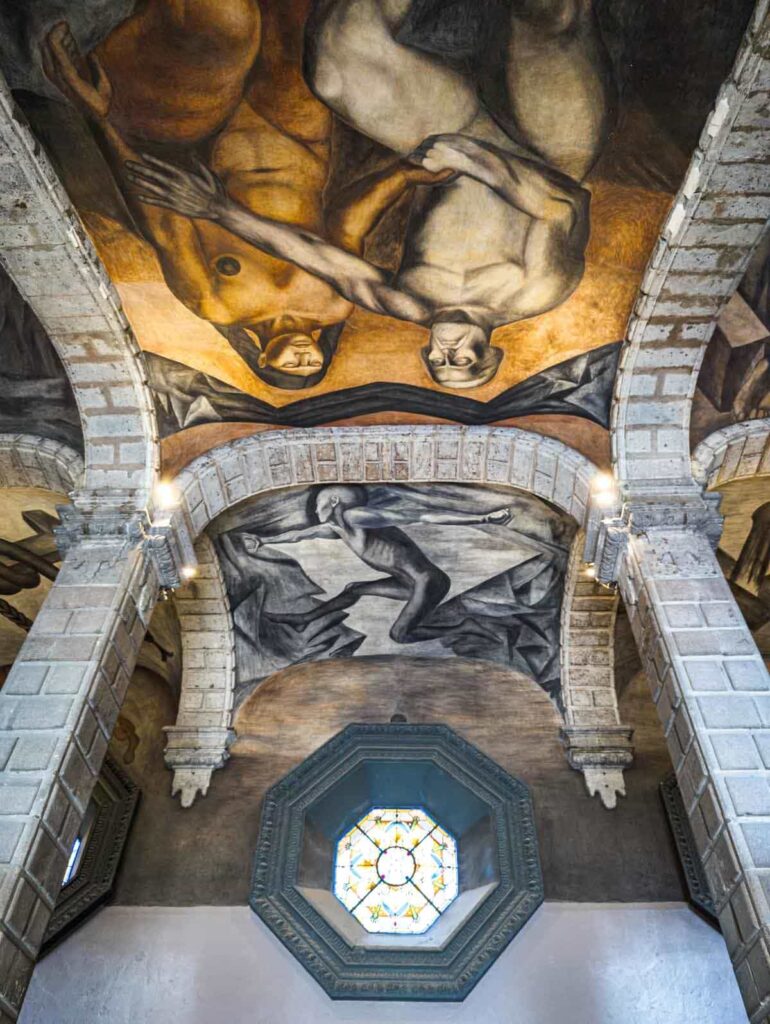 Cortes and Malinche, an Orozco mural in CDMX, depicts the two individuals (one Spanish and one indigenous) sitting naked while holding hands. Cortes also has one arm over the front of Malinche's body.